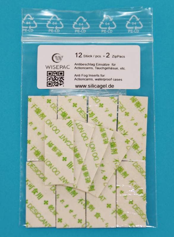 Desiccant sheets for action cams / lenses / anti-fog inserts Desiccant sheets for action cams / lenses / anti-fog inserts